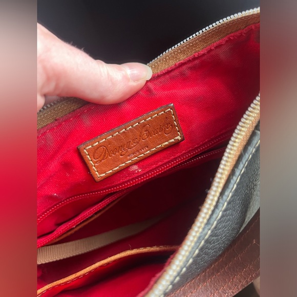 Vintage Y2K Dooney & Bourke Black Leather Hobo Handbag 2000s - Picture 11 of 15